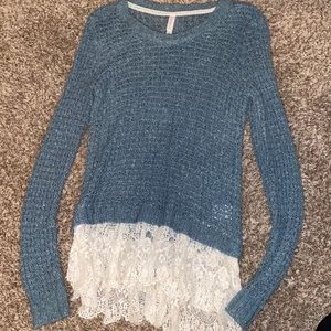 Sweater with Lace Detail